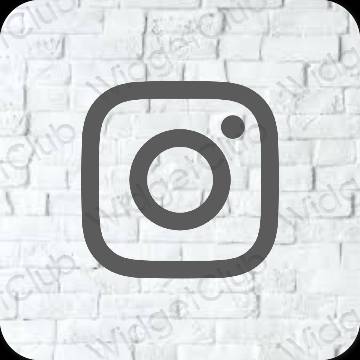 審美的 灰色的 Instagram 應用程序圖標