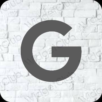 Estetik kelabu Google ikon aplikasi