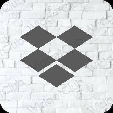 Stijlvol grijs Dropbox app-pictogrammen