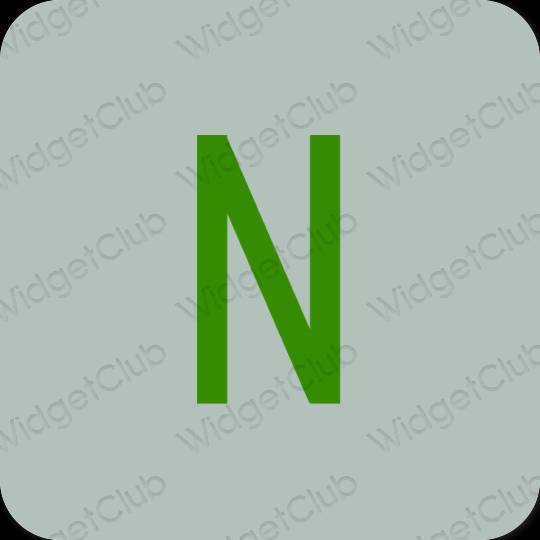 Esthétique vert Netflix icônes d'application