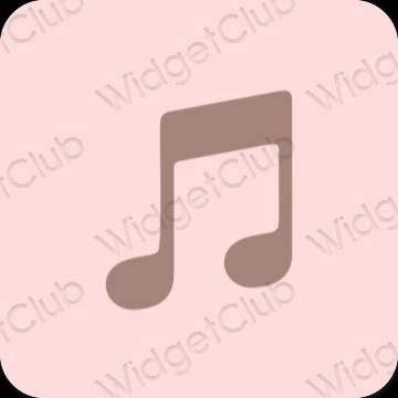Естетичний рожевий Apple Music значки програм