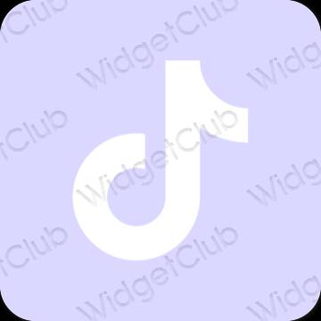 Æstetisk pastel blå TikTok app ikoner