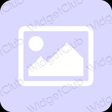 Ästhetisch pastellblau Photos App-Symbole