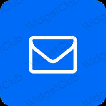 Estetic albastru Mail pictogramele aplicației