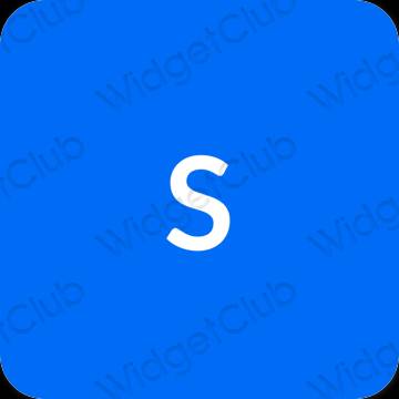 Estetski plava SHEIN ikone aplikacija