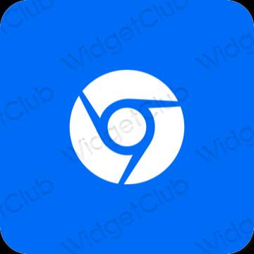 미적인 파란색 Chrome 앱 아이콘