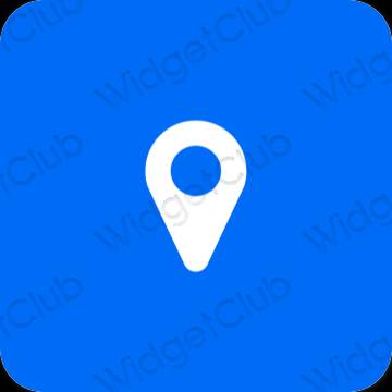 Αισθητικός μωβ Google Map εικονίδια εφαρμογών
