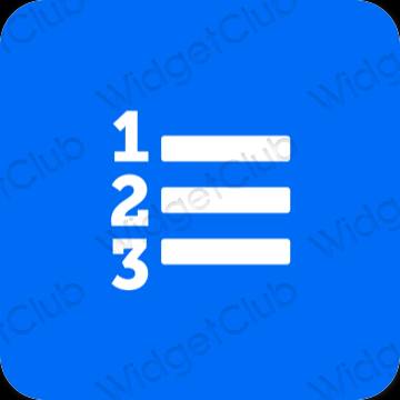 Stijlvol blauw Reminders app-pictogrammen