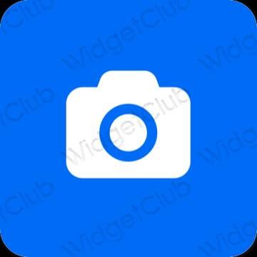 Æstetisk blå Camera app ikoner