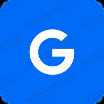 Estético azul Google iconos de aplicaciones