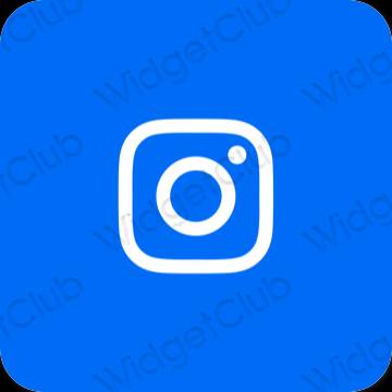Estetski plava Instagram ikone aplikacija
