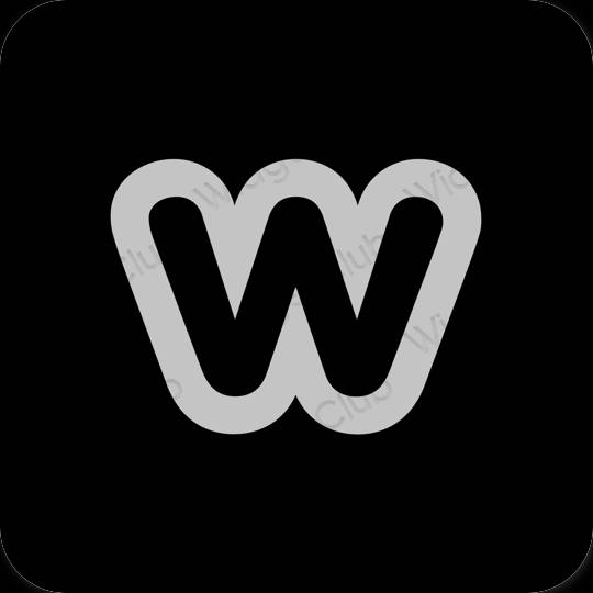 Stijlvol zwart Weebly app-pictogrammen