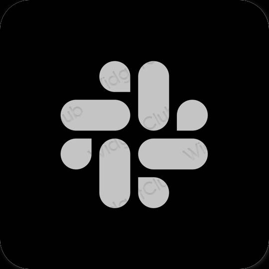 Estetis hitam Slack ikon aplikasi
