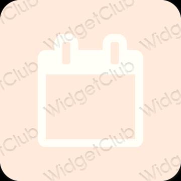 Stijlvol beige Calendar app-pictogrammen