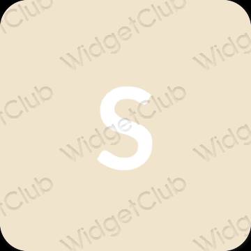 Stijlvol beige SHEIN app-pictogrammen