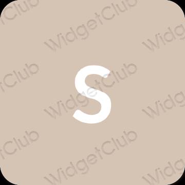 Естетичен бежово SHEIN икони на приложения