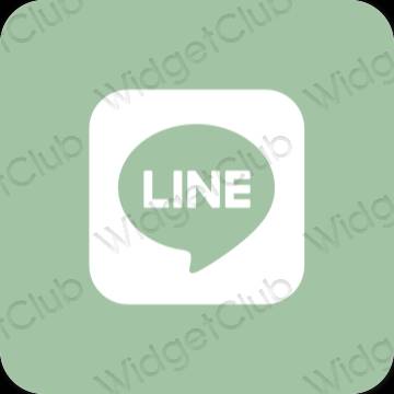 Icônes d'application LINE esthétiques