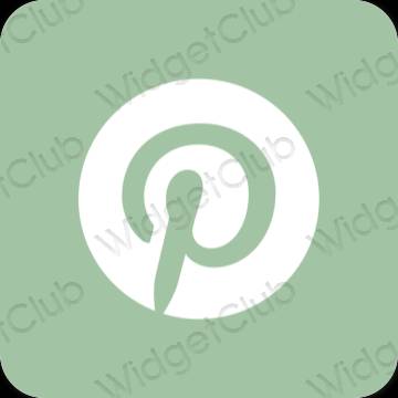 Esthetische Pinterest app-pictogrammen