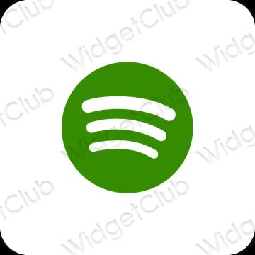 Pictograme pentru aplicații Spotify estetice