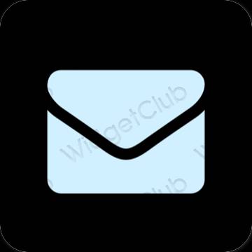 Estetski pastelno plava Gmail ikone aplikacija