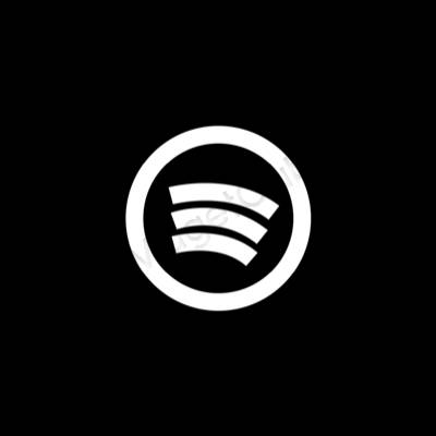 Estetisk svart Spotify app ikoner