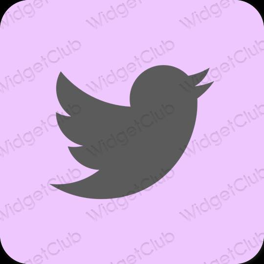 Icônes d'application Twitter esthétiques