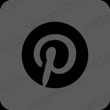 Stijlvol grijs Pinterest app-pictogrammen