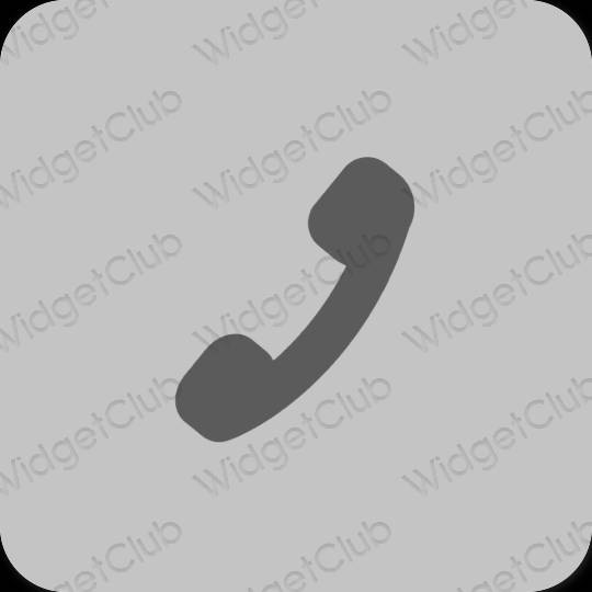 Esthétique grise Phone icônes d'application