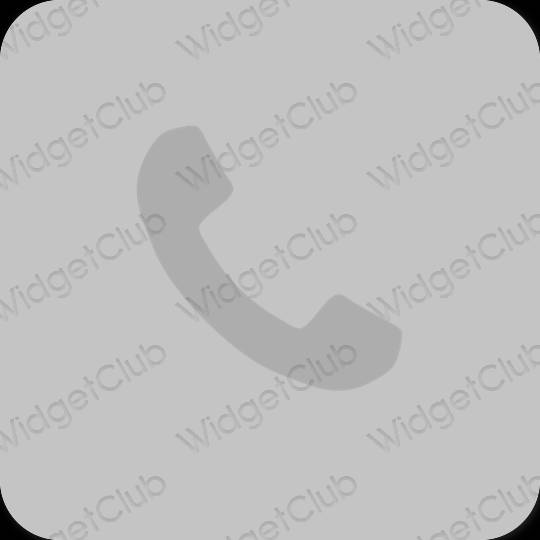 Estetico grigio Phone icone dell'app