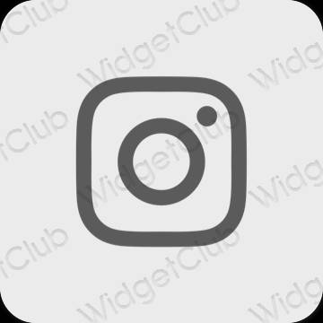 Estetinis pilka Instagram programėlių piktogramos