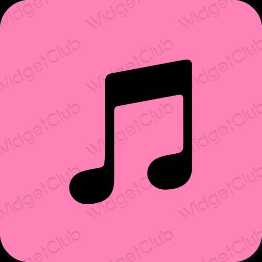 Estetický nachový Music ikony aplikací
