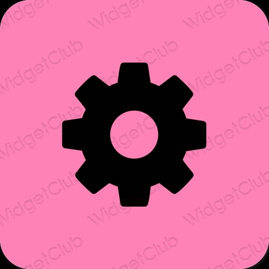 Estetisk lila Settings app ikoner