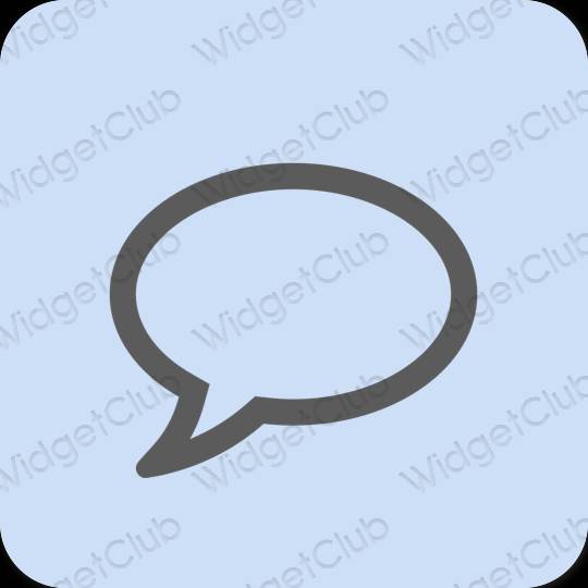 Естетичен лилаво Messages икони на приложения