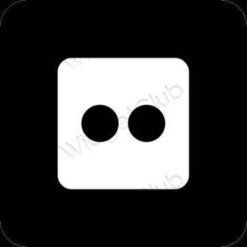Estetski crno Calendar ikone aplikacija
