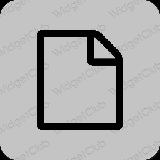 Ästhetisch grau Files App-Symbole