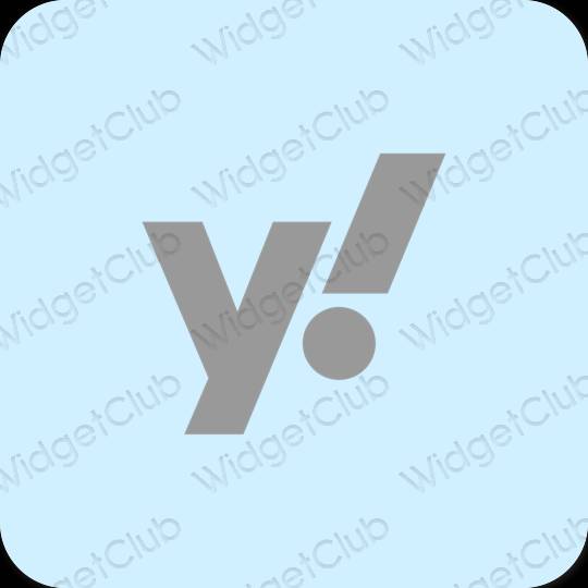 Естетичен пастелно синьо Yahoo! икони на приложения