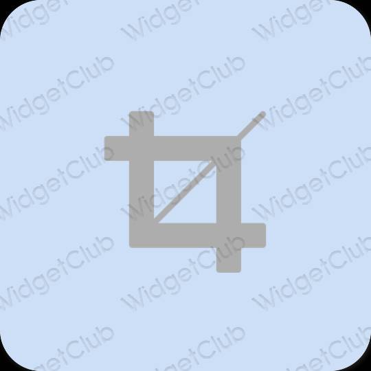 Aesthetic pastel blue CapCut app icons