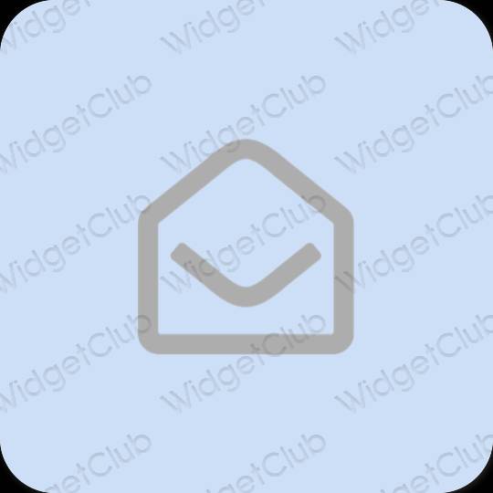 Estetik biru pastel Gmail ikon aplikasi