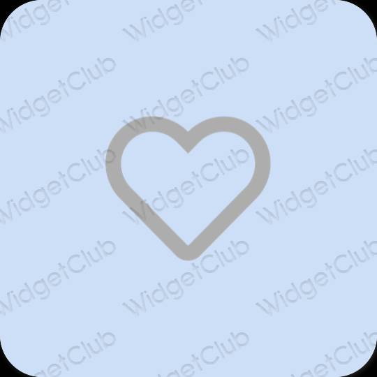 Æstetisk pastel blå LIPS app ikoner