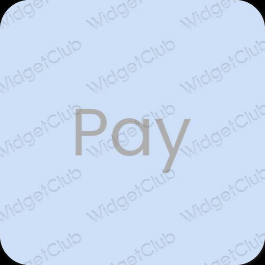 эстетический пурпурный PayPay значки приложений