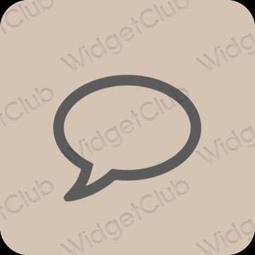 Ästhetisch Beige Messages App-Symbole