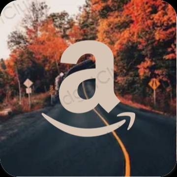 미적인 베이지 Amazon 앱 아이콘