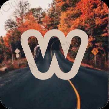 Estetyka beżowy Weebly ikony aplikacji