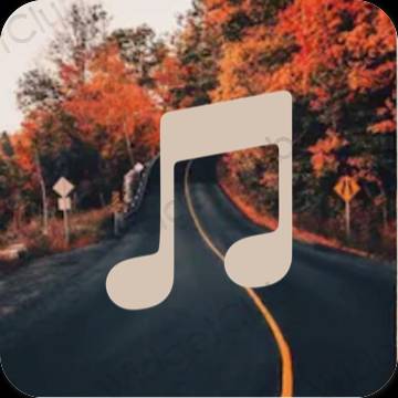 Естетски беж Music иконе апликација
