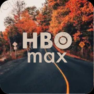 Stijlvol beige HBO MAX app-pictogrammen
