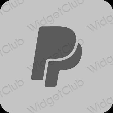 Estetico grigio Paypal icone dell'app