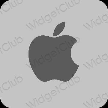 Estético gris Apple Store iconos de aplicaciones