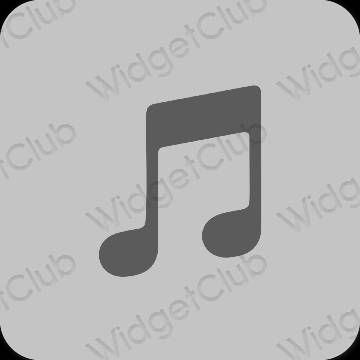 Stijlvol grijs Apple Music app-pictogrammen