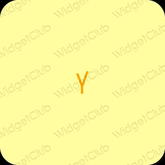 Estetico giallo Yahoo! icone dell'app