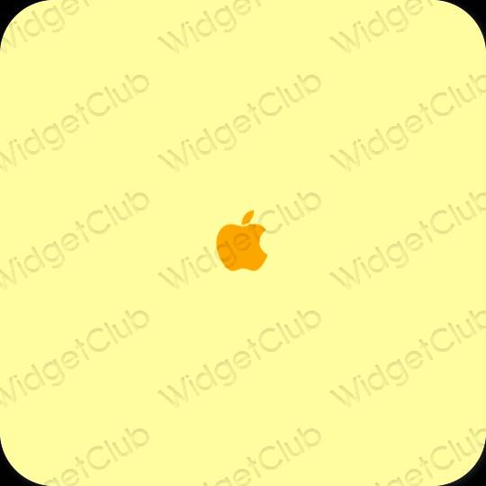 زیبایی شناسی رنگ زرد AppStore آیکون های برنامه